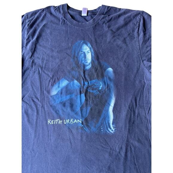 Keith Urban 2005 /‎ 2006 Be Here Concert Tour T-Shirt - Blue Short Sleeve - L - Picture 2 of 8